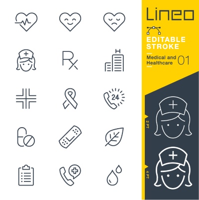 Lineo Editable Stroke 4110 Outline Icons #3, 27xAI
