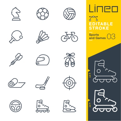 Lineo Editable Stroke 4110 Outline Icons #3, 27xAI