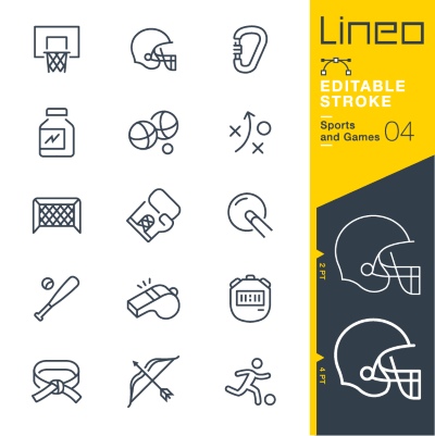 Lineo Editable Stroke 4110 Outline Icons #3, 27xAI