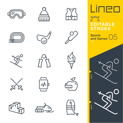 Lineo Editable Stroke 4110 Outline Icons #3, 27xAI