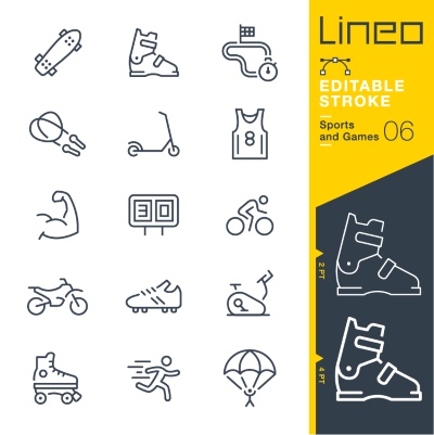 Lineo Editable Stroke 4110 Outline Icons #3, 27xAI