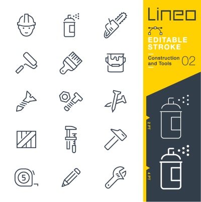 Lineo Editable Stroke 4110 Outline Icons #3, 27xAI