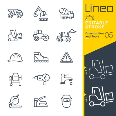 Lineo Editable Stroke 4110 Outline Icons #3, 27xAI