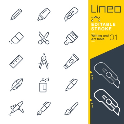 Lineo Editable Stroke 4110 Outline Icons #4, 28xAI