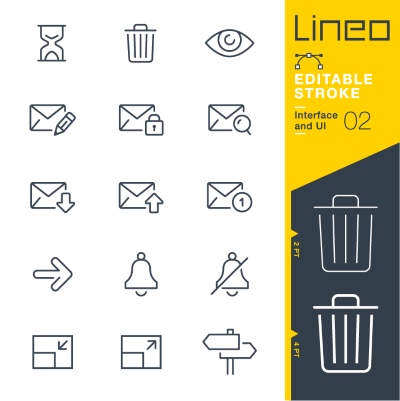 Lineo Editable Stroke 4110 Outline Icons #4, 28xAI