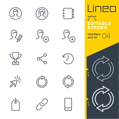 Lineo Editable Stroke 4110 Outline Icons #4, 28xAI