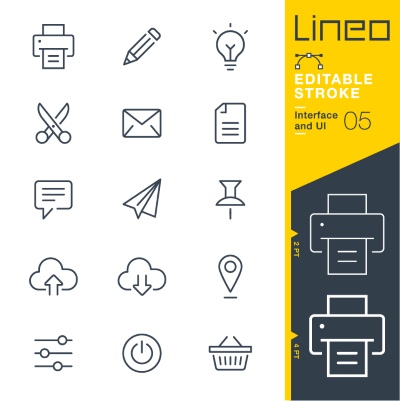 Lineo Editable Stroke 4110 Outline Icons #4, 28xAI