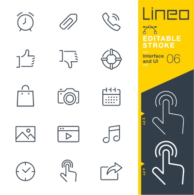 Lineo Editable Stroke 4110 Outline Icons #4, 28xAI