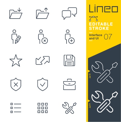 Lineo Editable Stroke 4110 Outline Icons #4, 28xAI