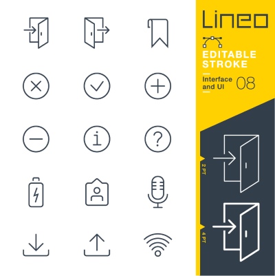 Lineo Editable Stroke 4110 Outline Icons #4, 28xAI