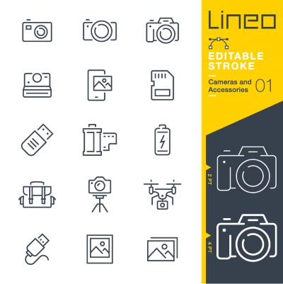 Lineo Editable Stroke 4110 Outline Icons #4, 28xAI