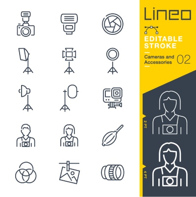 Lineo Editable Stroke 4110 Outline Icons #4, 28xAI