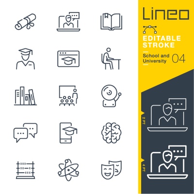 Lineo Editable Stroke 4110 Outline Icons #5, 26xAI