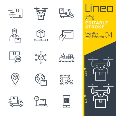 Lineo Editable Stroke 4110 Outline Icons #5, 26xAI