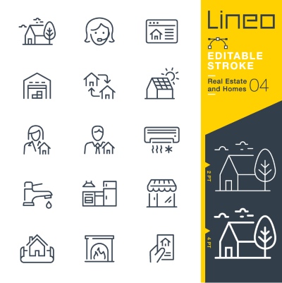 Lineo Editable Stroke 4110 Outline Icons #5, 26xAI
