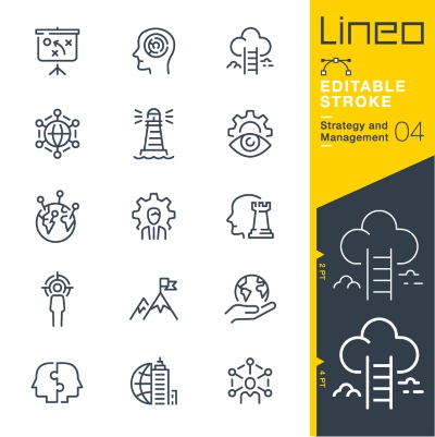 Lineo Editable Stroke 4110 Outline Icons #5, 26xAI