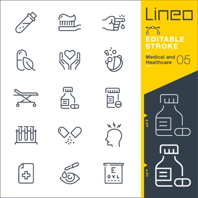 Lineo Editable Stroke 4110 Outline Icons #5, 26xAI