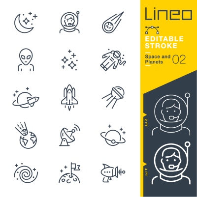Lineo Editable Stroke 4110 Outline Icons #5, 26xAI