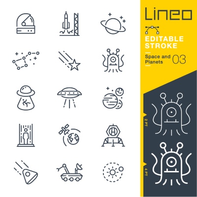 Lineo Editable Stroke 4110 Outline Icons #5, 26xAI