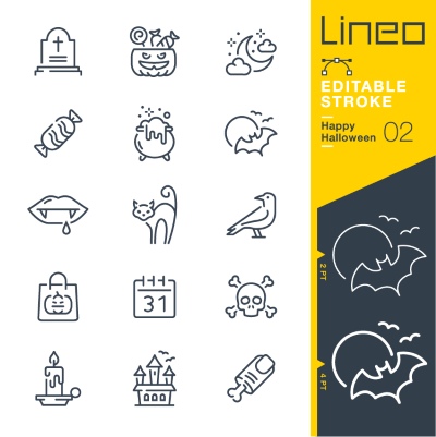 Lineo Editable Stroke 4110 Outline Icons #5, 26xAI