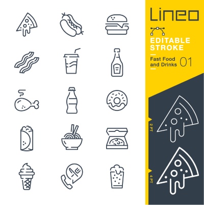 Lineo Editable Stroke 4110 Outline Icons #6, 28xAI