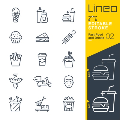 Lineo Editable Stroke 4110 Outline Icons #6, 28xAI