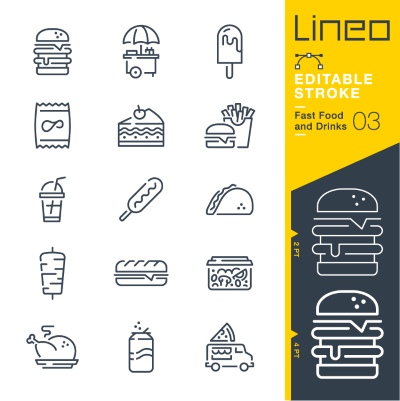 Lineo Editable Stroke 4110 Outline Icons #6, 28xAI