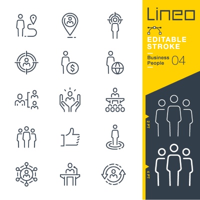 Lineo Editable Stroke 4110 Outline Icons #6, 28xAI