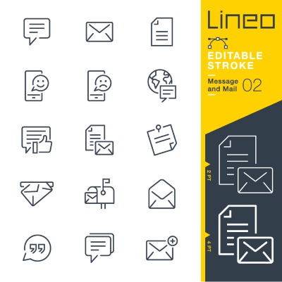 Lineo Editable Stroke 4110 Outline Icons #6, 28xAI