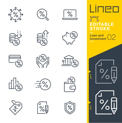 Lineo Editable Stroke 4110 Outline Icons #6, 28xAI