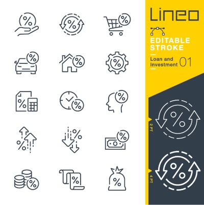 Lineo Editable Stroke 4110 Outline Icons #6, 28xAI