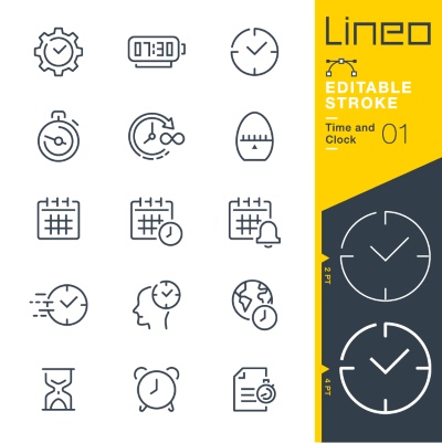 Lineo Editable Stroke 4110 Outline Icons #6, 28xAI
