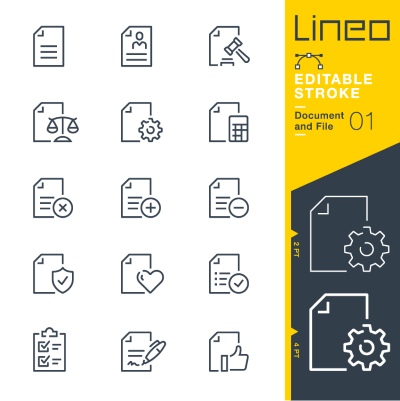 Lineo Editable Stroke 4110 Outline Icons #7, 28xAI