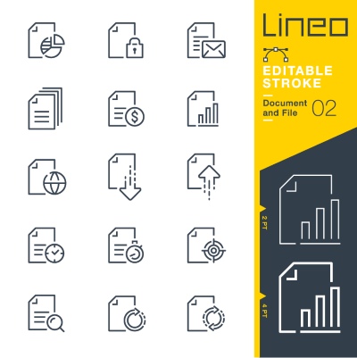 Lineo Editable Stroke 4110 Outline Icons #7, 28xAI
