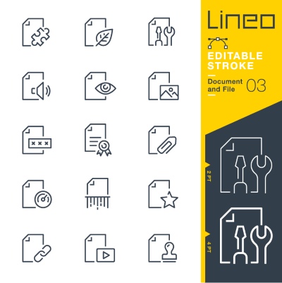 Lineo Editable Stroke 4110 Outline Icons #7, 28xAI