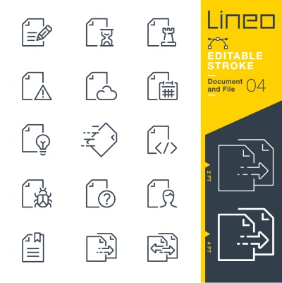 Lineo Editable Stroke 4110 Outline Icons #7, 28xAI