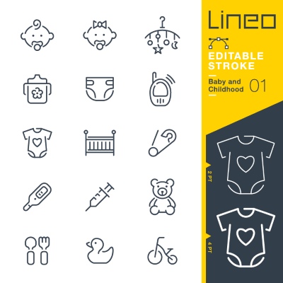 Lineo Editable Stroke 4110 Outline Icons #7, 28xAI