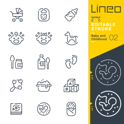 Lineo Editable Stroke 4110 Outline Icons #7, 28xAI