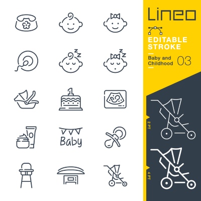 Lineo Editable Stroke 4110 Outline Icons #7, 28xAI