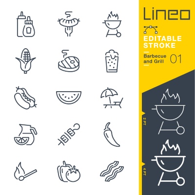 Lineo Editable Stroke 4110 Outline Icons #7, 28xAI