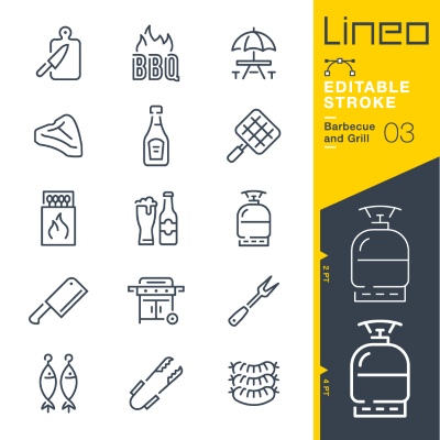 Lineo Editable Stroke 4110 Outline Icons #7, 28xAI