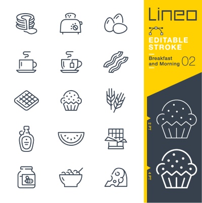 Lineo Editable Stroke 4110 Outline Icons #7, 28xAI