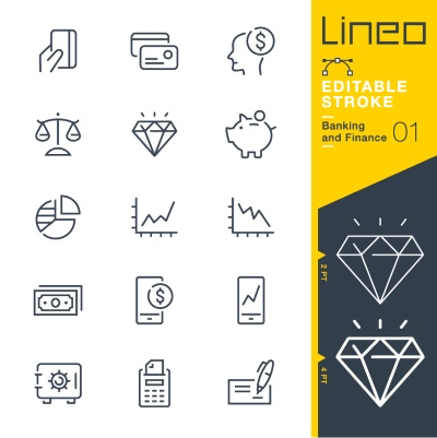 Lineo Editable Stroke 4110 Outline Icons #7, 28xAI