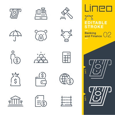 Lineo Editable Stroke 4110 Outline Icons #7, 28xAI