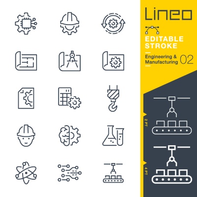 Lineo Editable Stroke 4110 Outline Icons #7, 28xAI