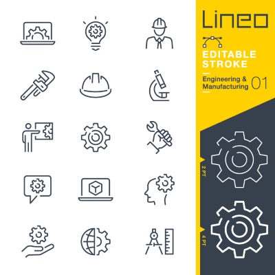 Lineo Editable Stroke 4110 Outline Icons #7, 28xAI