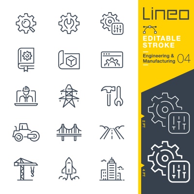 Lineo Editable Stroke 4110 Outline Icons #7, 28xAI