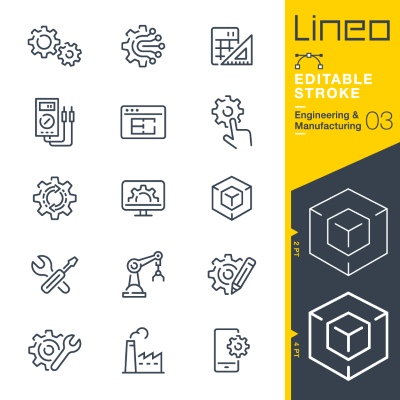 Lineo Editable Stroke 4110 Outline Icons #7, 28xAI
