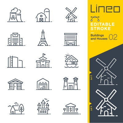 Lineo Editable Stroke 4110 Outline Icons #8, 27xAI