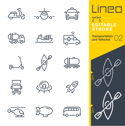 Lineo Editable Stroke 4110 Outline Icons #8, 27xAI